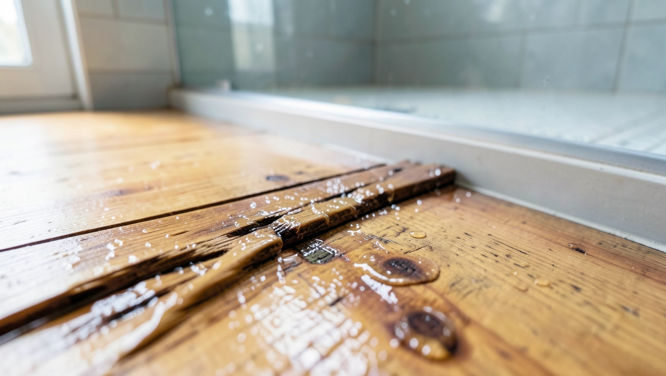 5 błędów, przez które drewniana podłoga w łazience puchnie