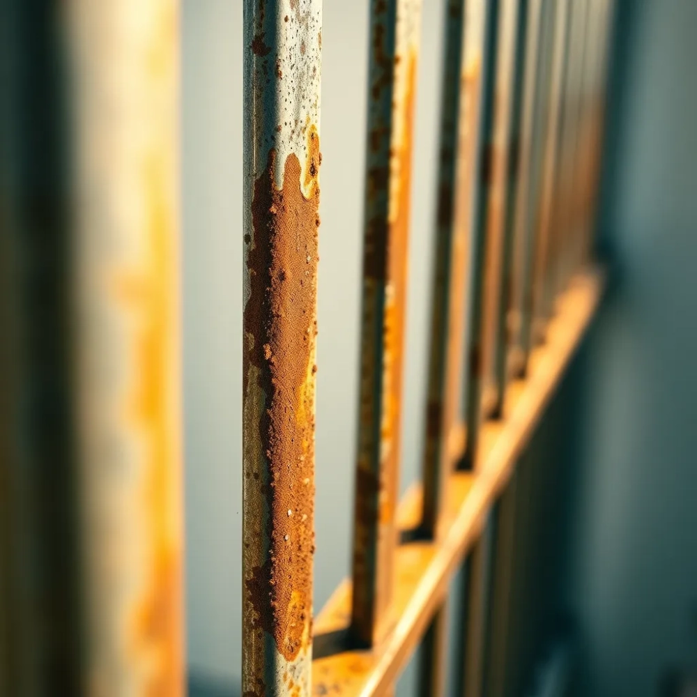 Czyszczenie balustrady metalowej