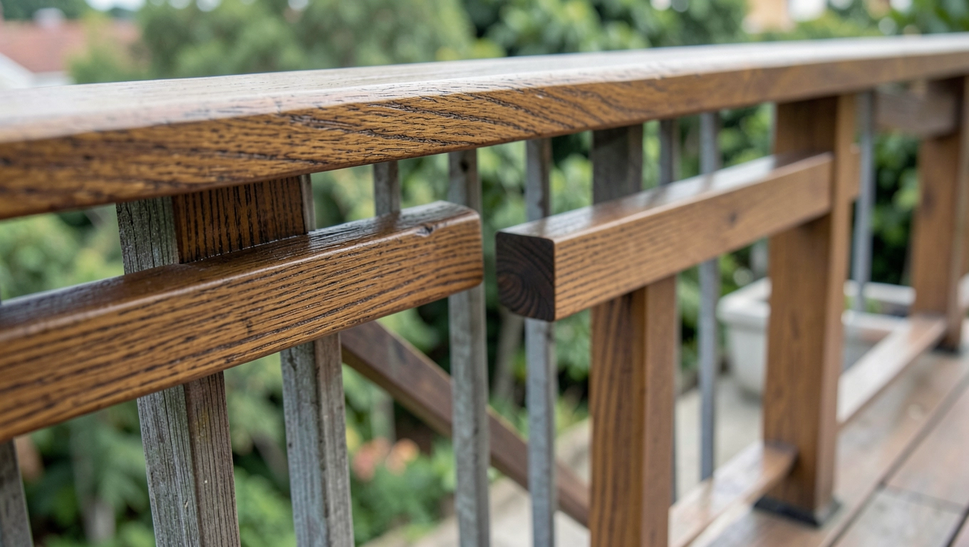 Drewno i WPC w poręczach balustrad zewnętrznych