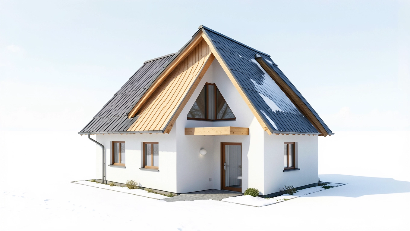 Modele domów prefabrykowanych z dachem dwuspadowym do 70 m²