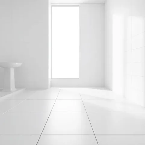 Białe płytki na podłogę do łazienki