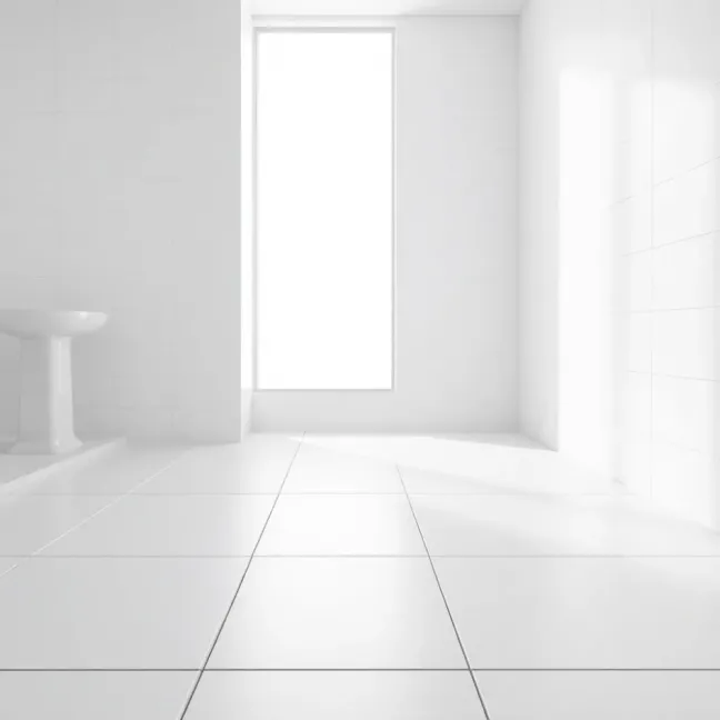 Białe płytki na podłogę do łazienki
