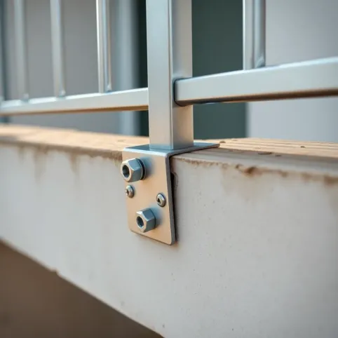 Mocowanie balustrady balkonowej do ściany