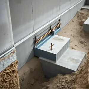 Połączenie ściany szczelinowej z płytą fundamentową