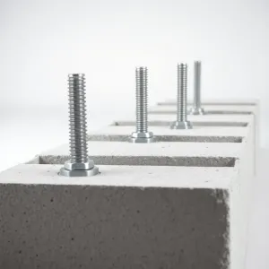 Stopy betonowe z kotwami metalowymi