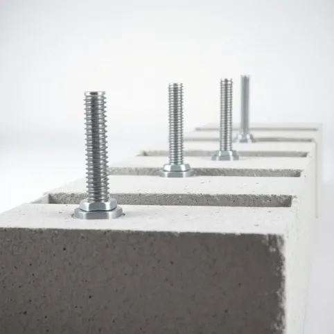 Stopy betonowe z kotwami metalowymi