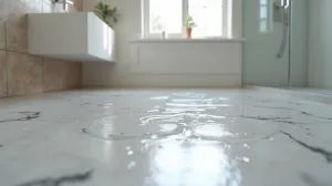 Żywicą na podłodze w łazience