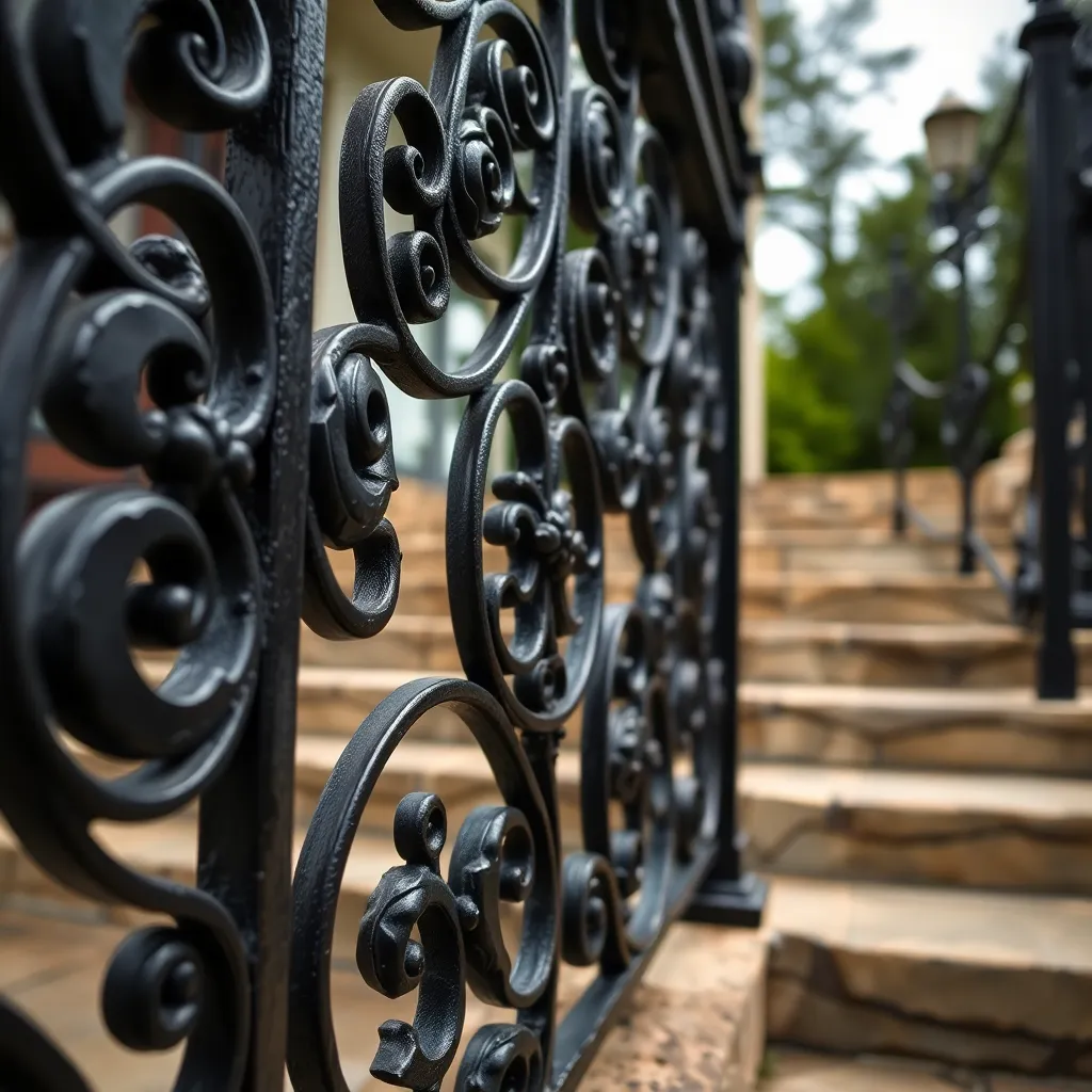 Balustrada kuta na schody zewnętrzne