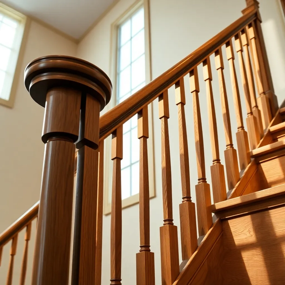 Balustrada na schody drewniana