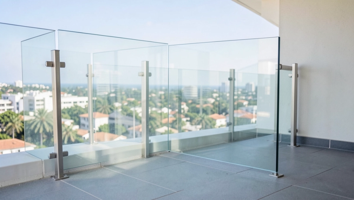 balustrada samonośna szklana