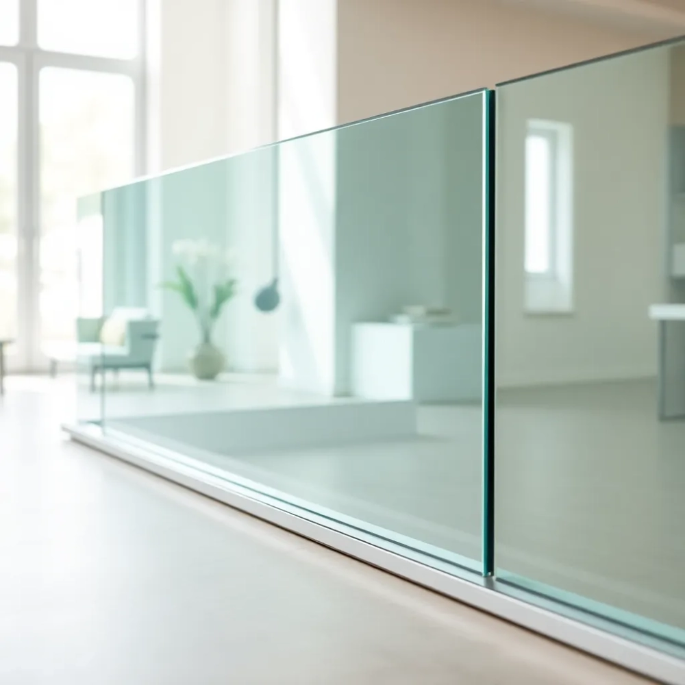 Balustrada szklana w listwie