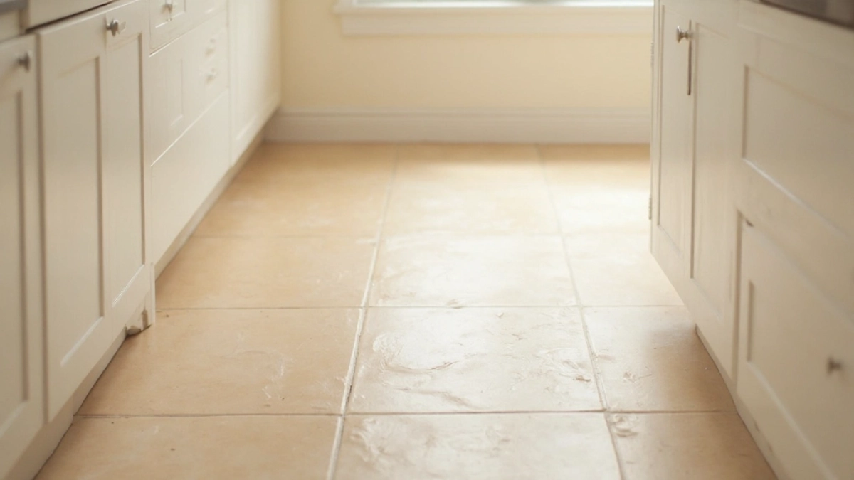 Beżowe płytki do kuchni na podłogę