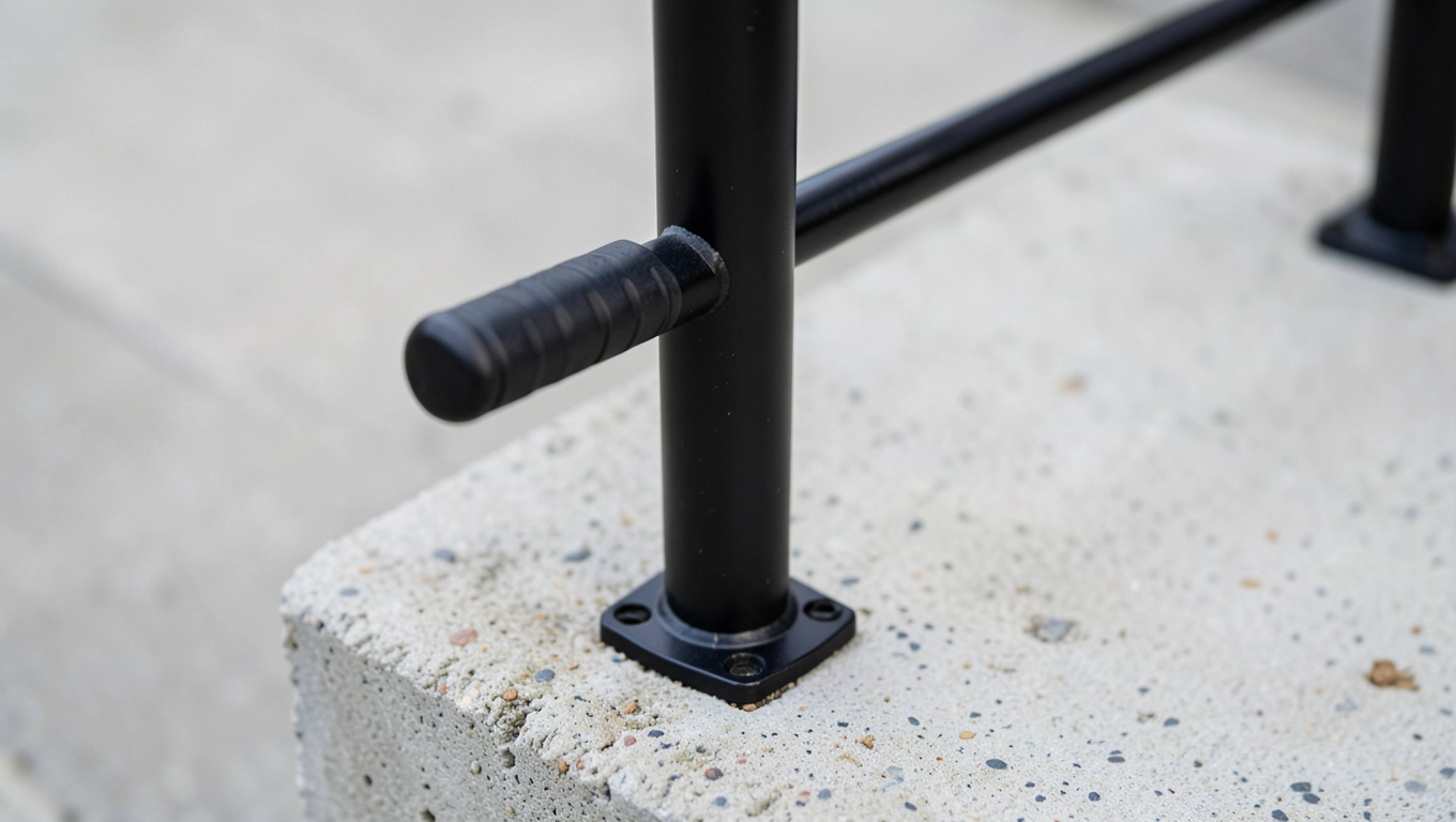 Bezpieczeństwo poręczy czarnej