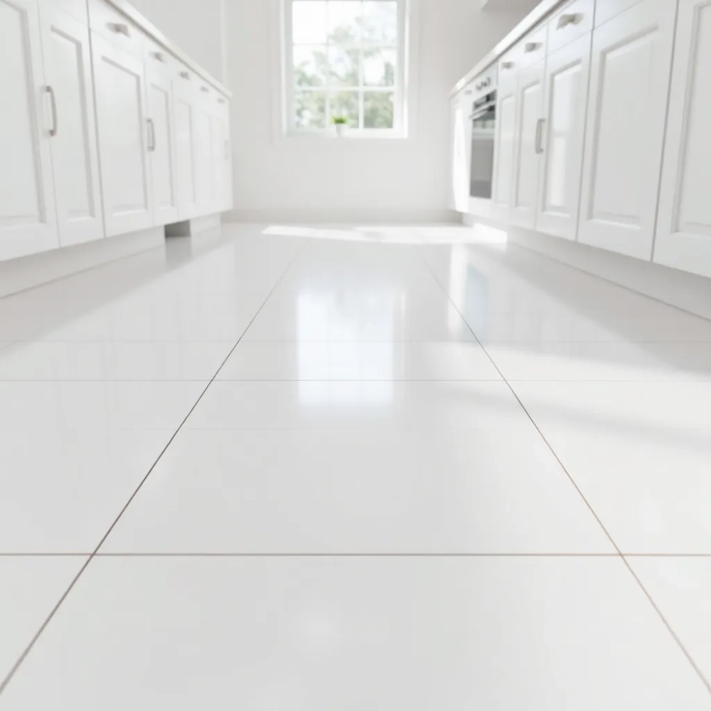Białe płytki do kuchni podłogowe