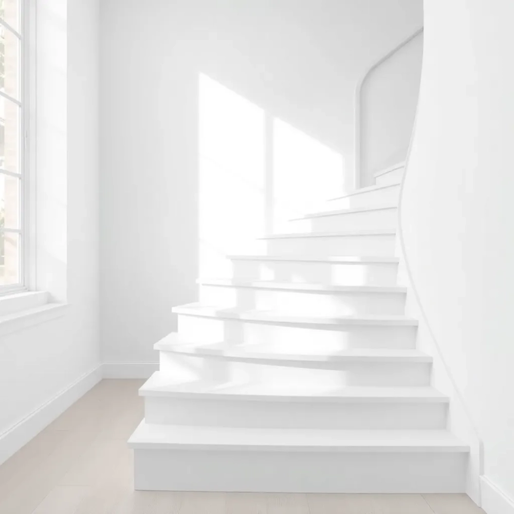 Białe schody z czego zrobić