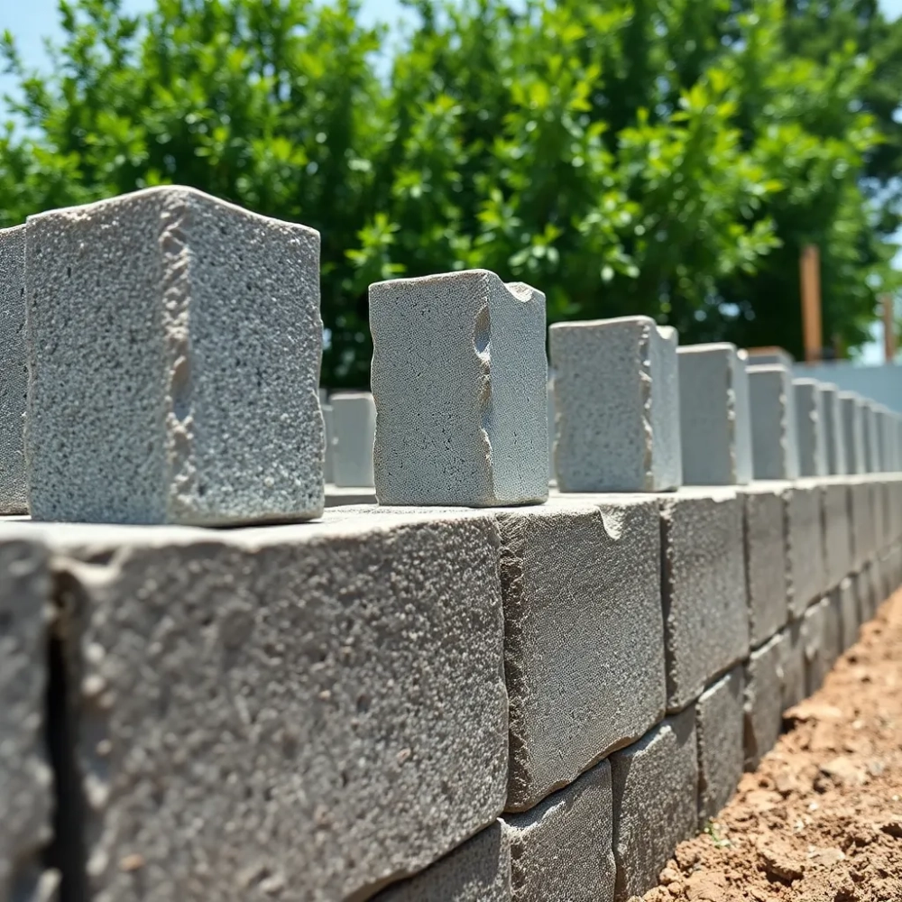 Budowa ogrodzenia z bloczków fundamentowych