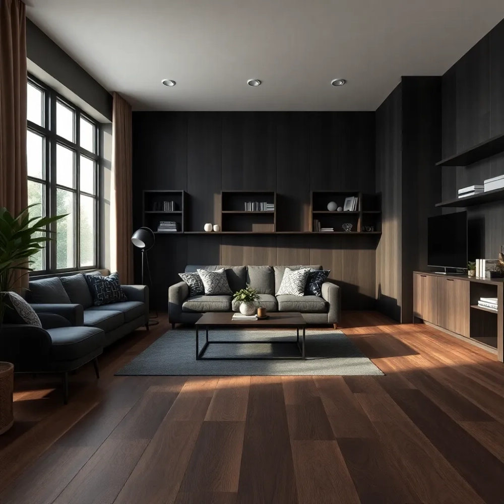 Ciemne meble jaka podłoga