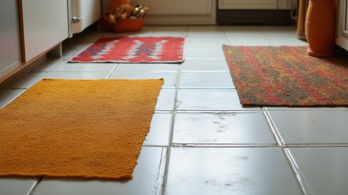 co można położyć na płytki podłogowe w kuchni