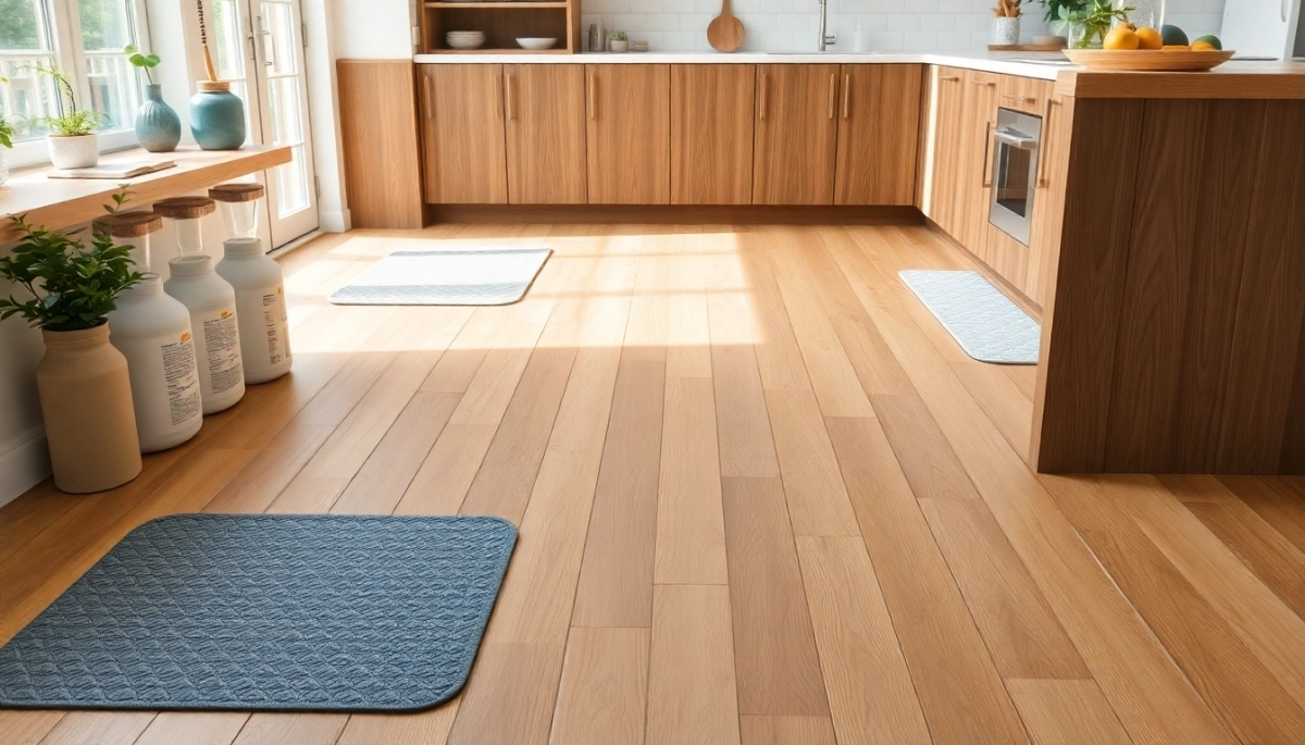 Co położyć na drewnianą podłogę w kuchni