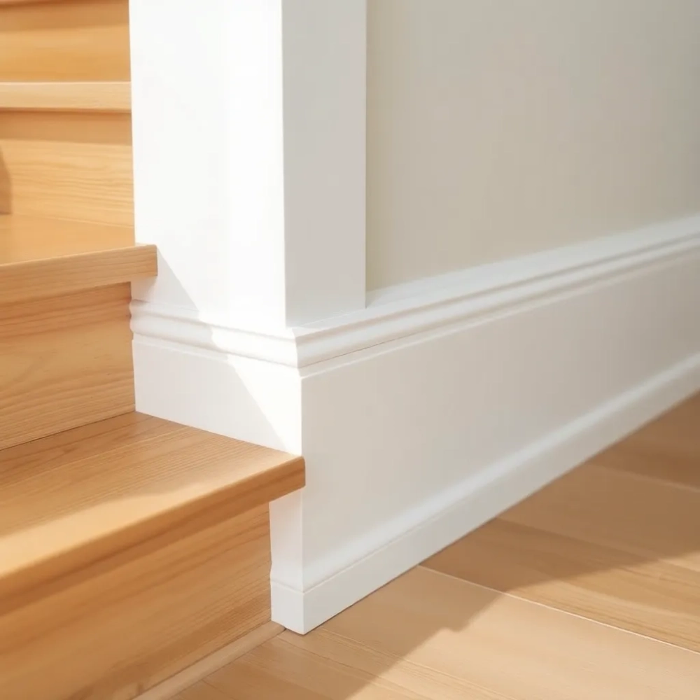 Cokół schodowy biały