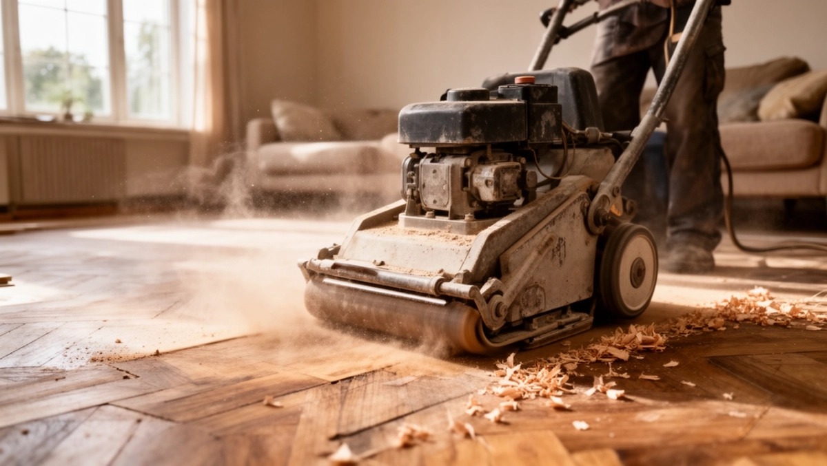 Cyklinowanie parkietu maszyną