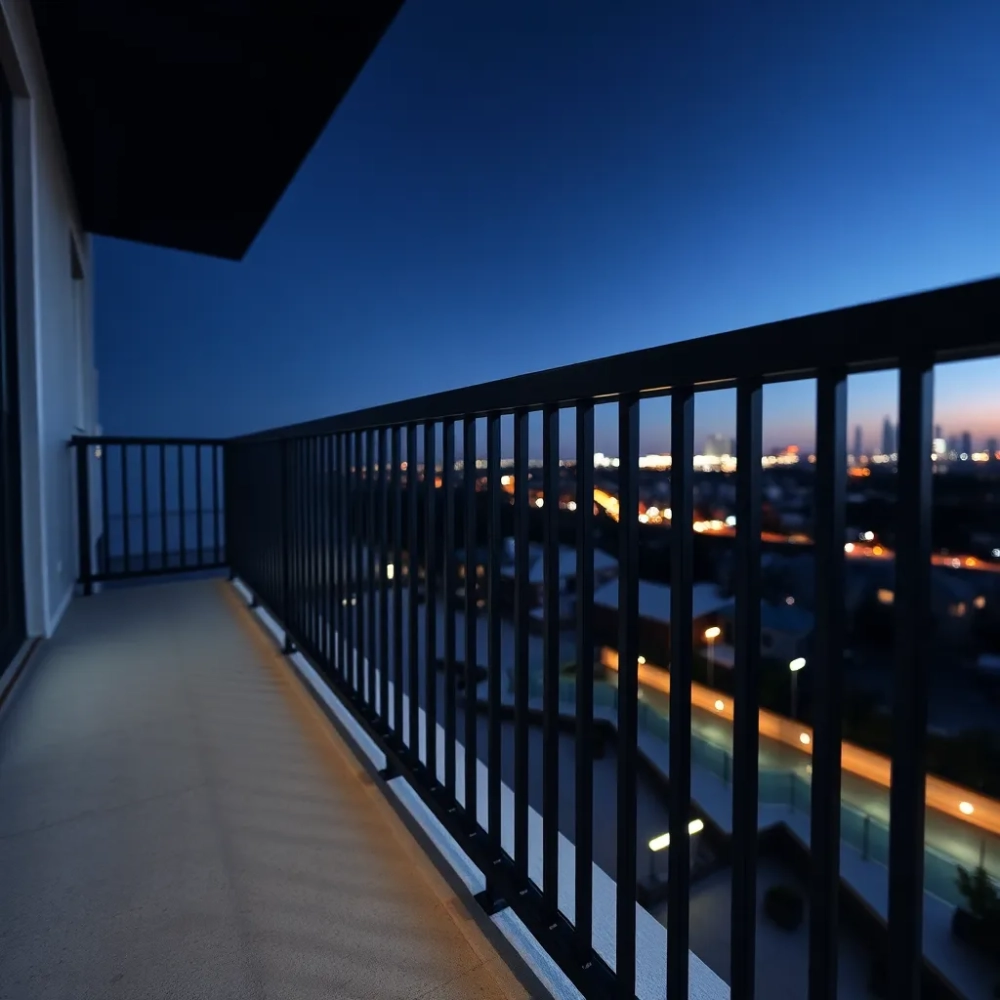 Czarna balustrada na balkon