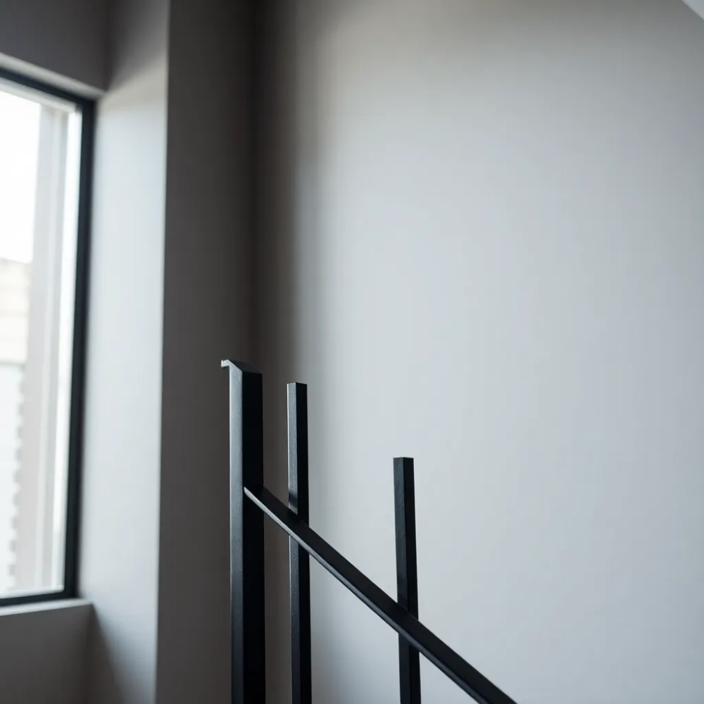 Czarna balustrada na schody