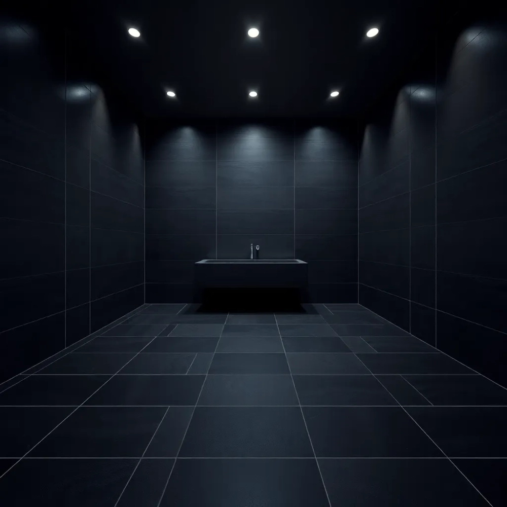 Czarne płytki na podłogę do łazienki
