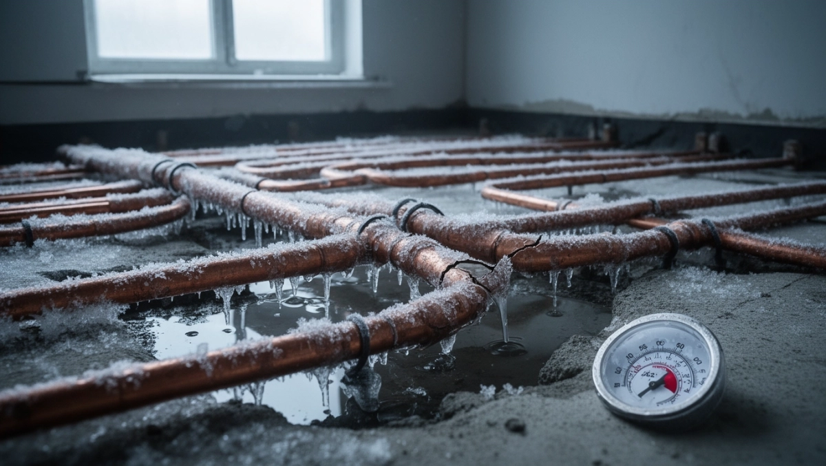 czy woda w podłogówce może zamarznąć