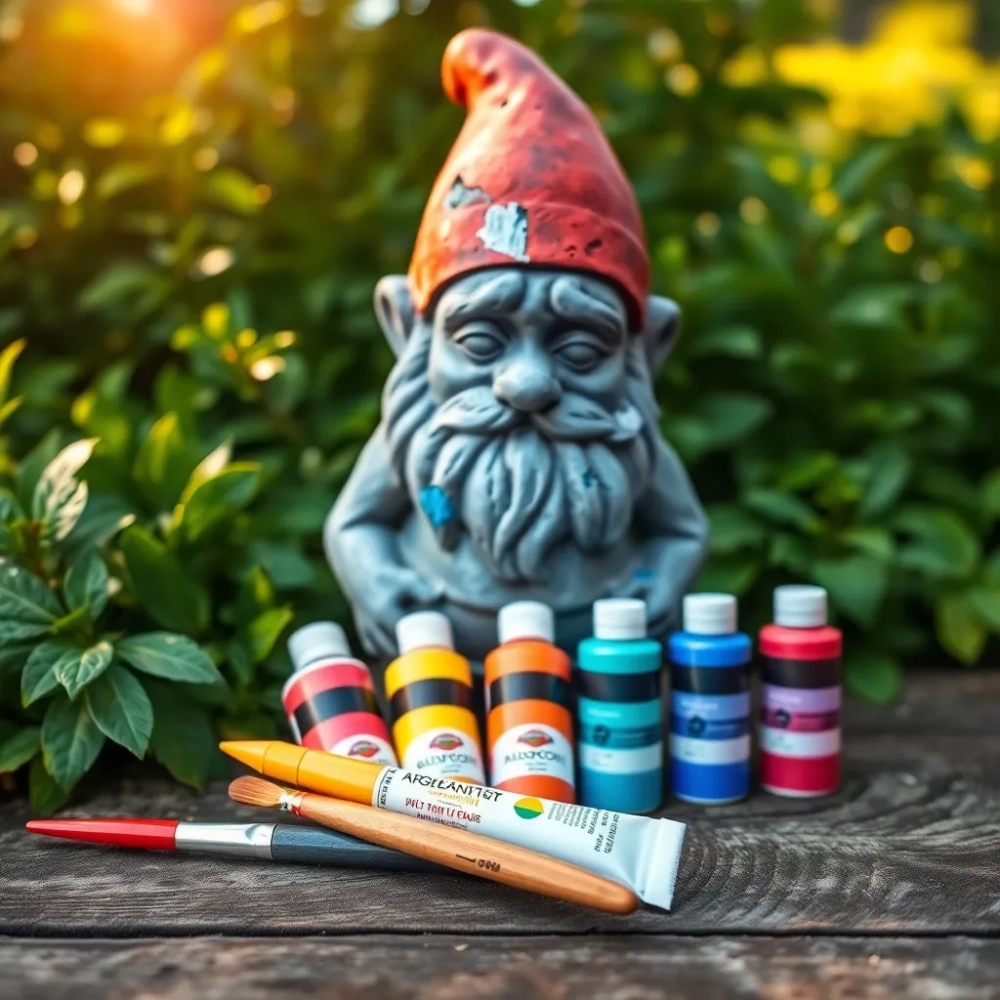 Czym pomalować figurki betonowe