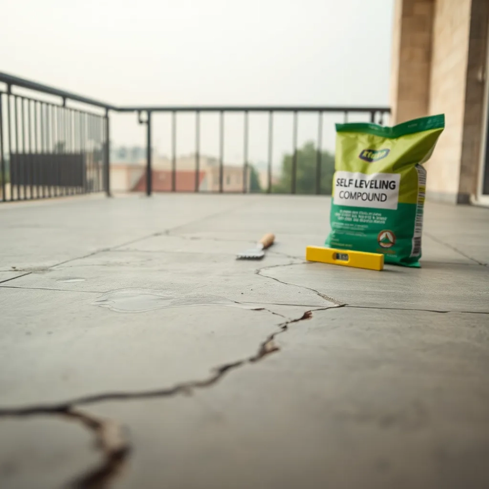 Czym wyrównać posadzkę na balkonie