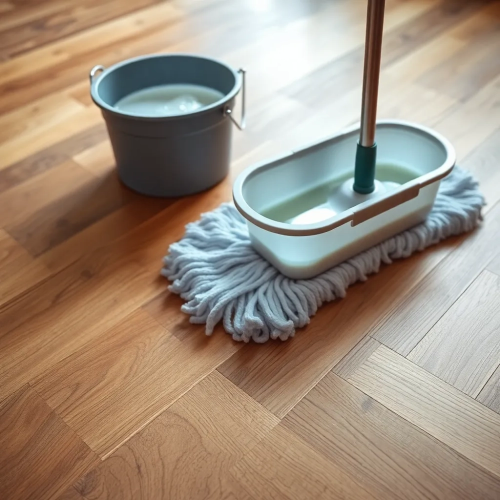Czyszczenie podłogi drewnianej