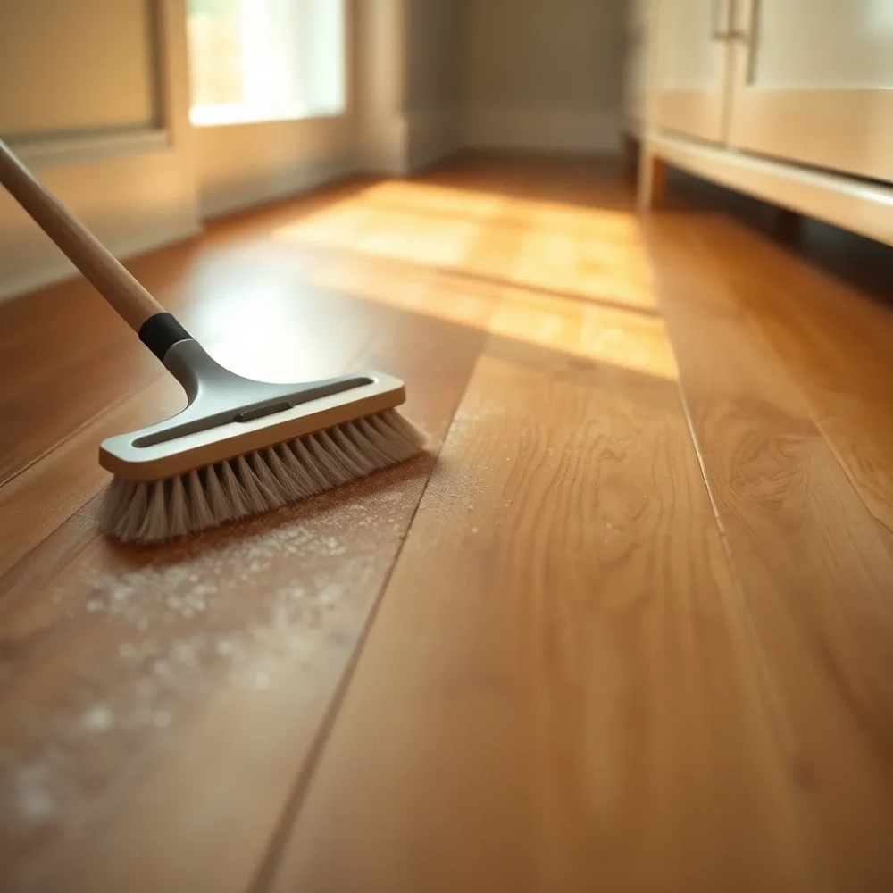 Czyszczenie podłogi szczotkowanej