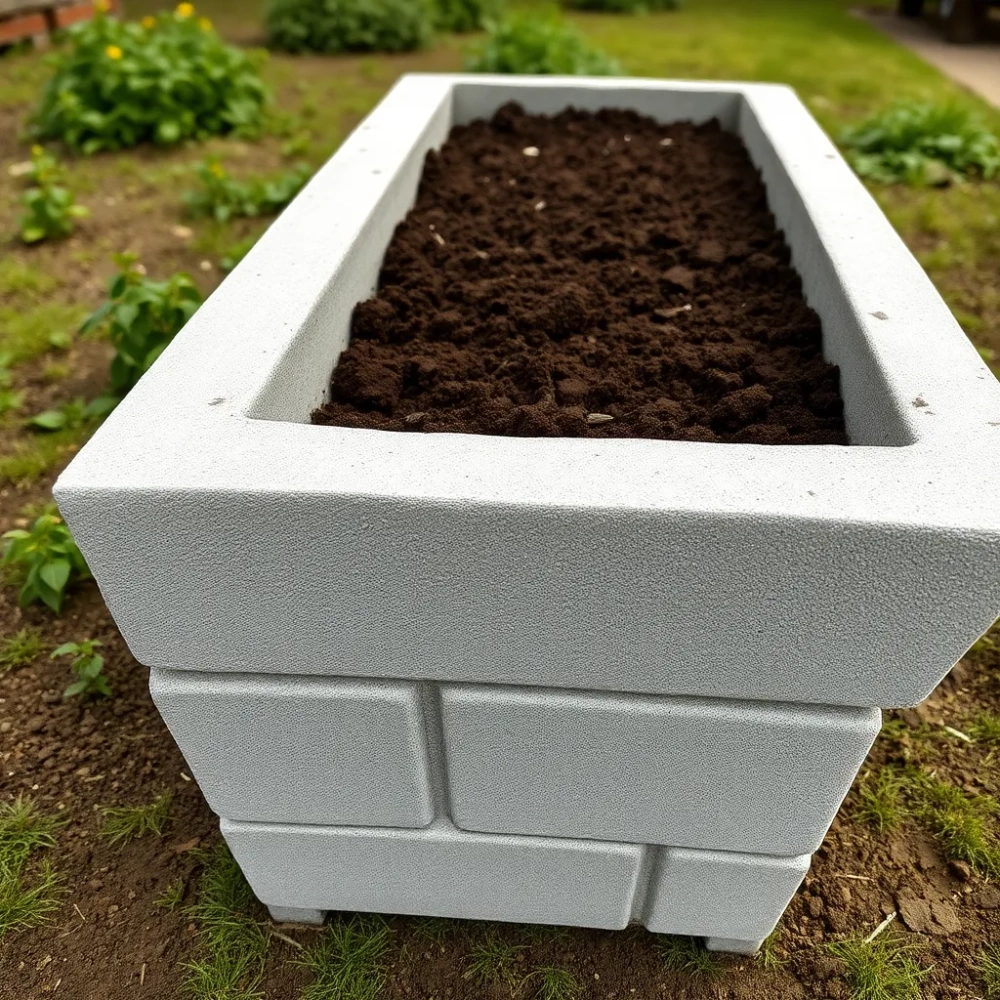 Donica z palisady betonowej