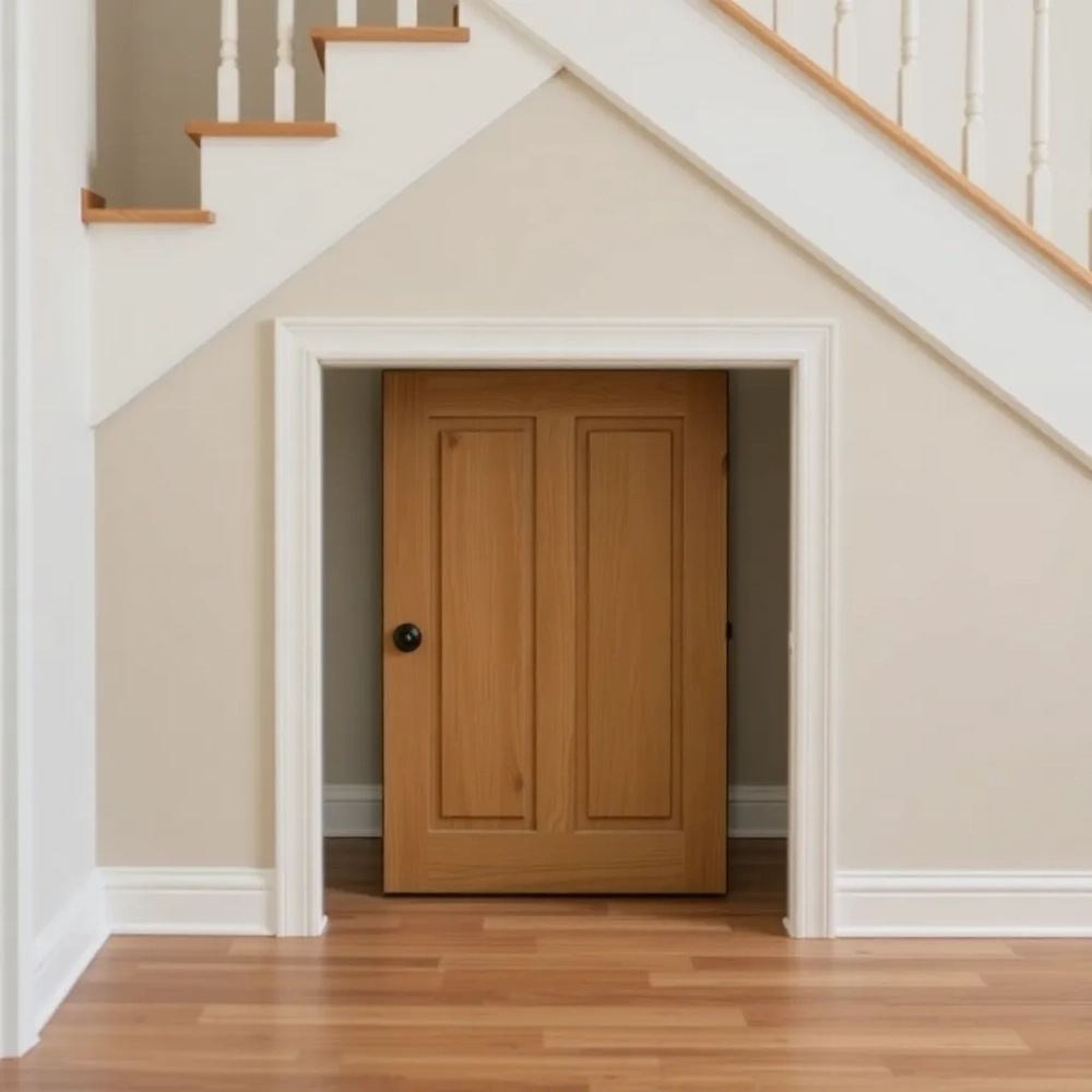 Drzwi do schowka pod schodami