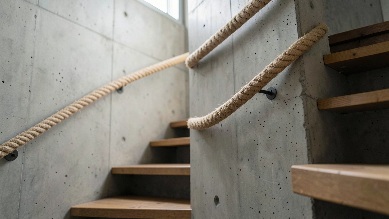 Gdzie pasuje poręcz z liny jutowej w domu