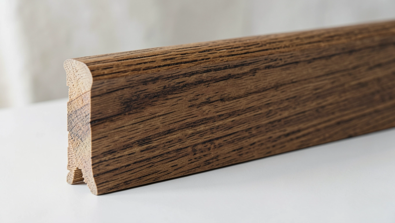Imitacja drewna w listwach PCV przypodłogowych