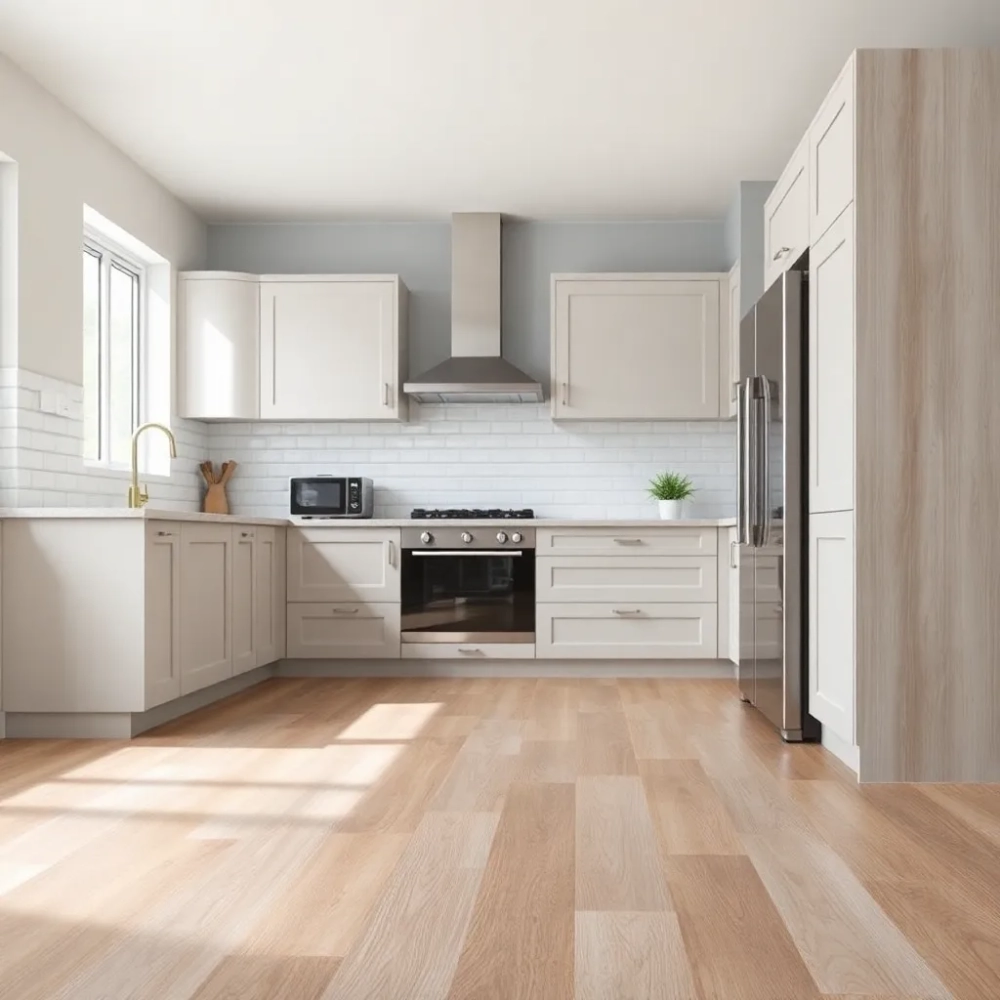 Jak dobrać kolor podłogi do mebli kuchennych