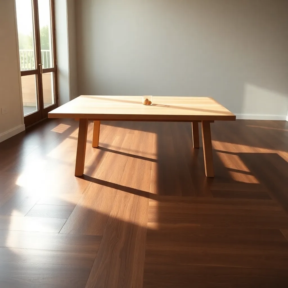 Jak dobrać stół do podłogi