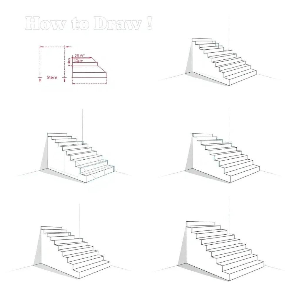 Jak narysować schody krok po kroku
