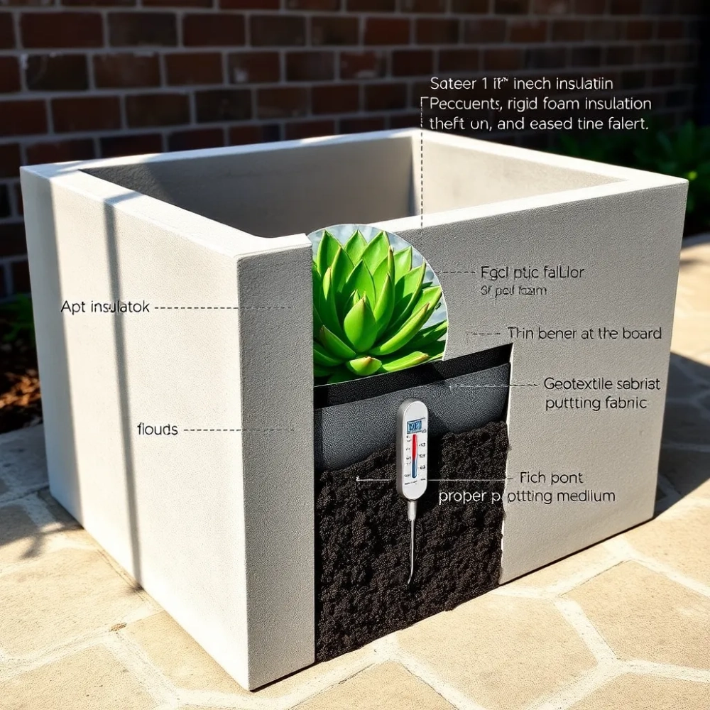 Jak ocieplić donice betonowe