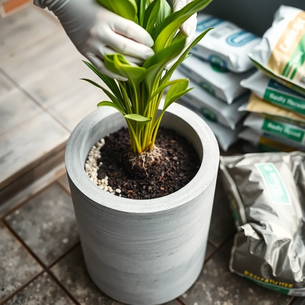 Jak sadzić rośliny w donicach betonowych