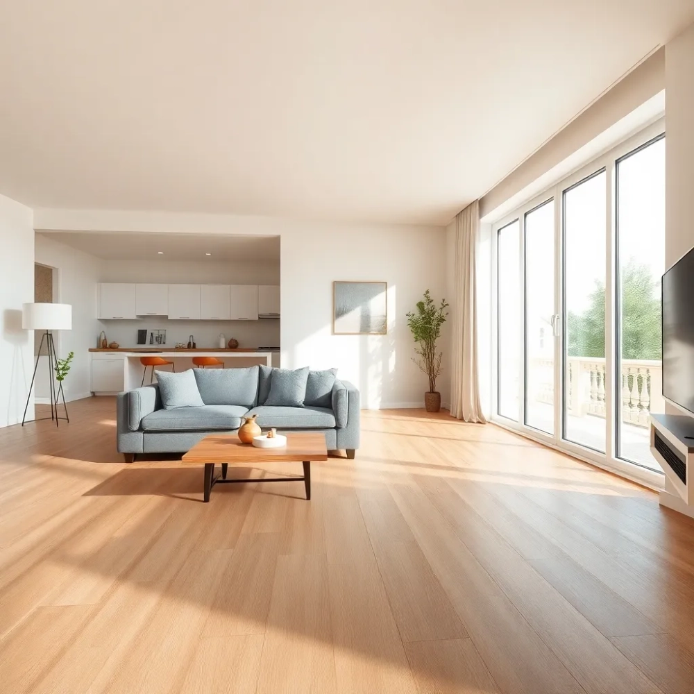 Jaka podłoga do salonu z aneksem