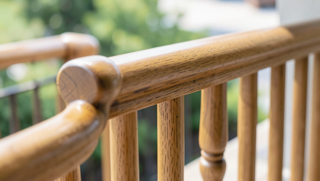 Klasyczne drewniane poręcze balkonowe