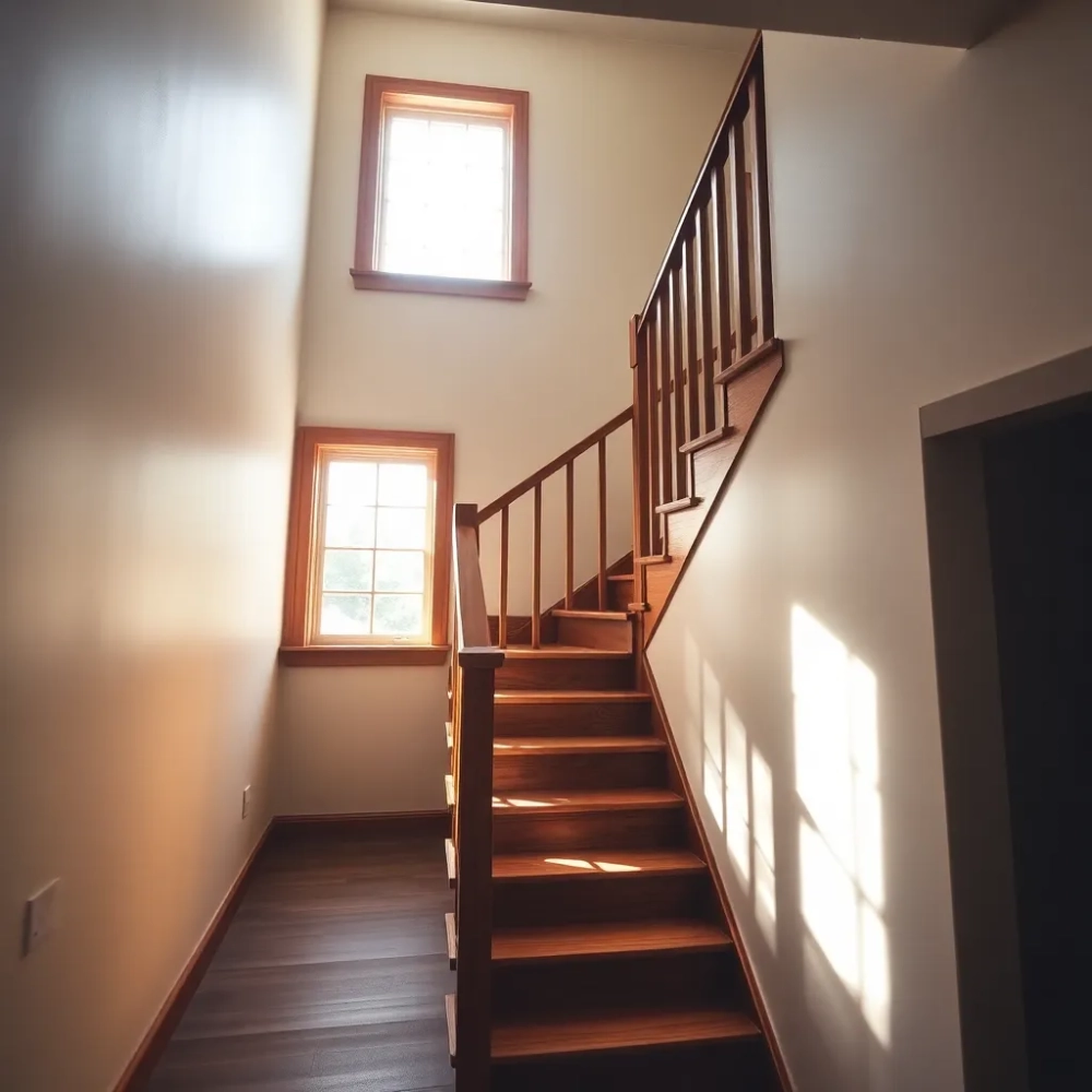 Klatka schodowa w domu piętrowym