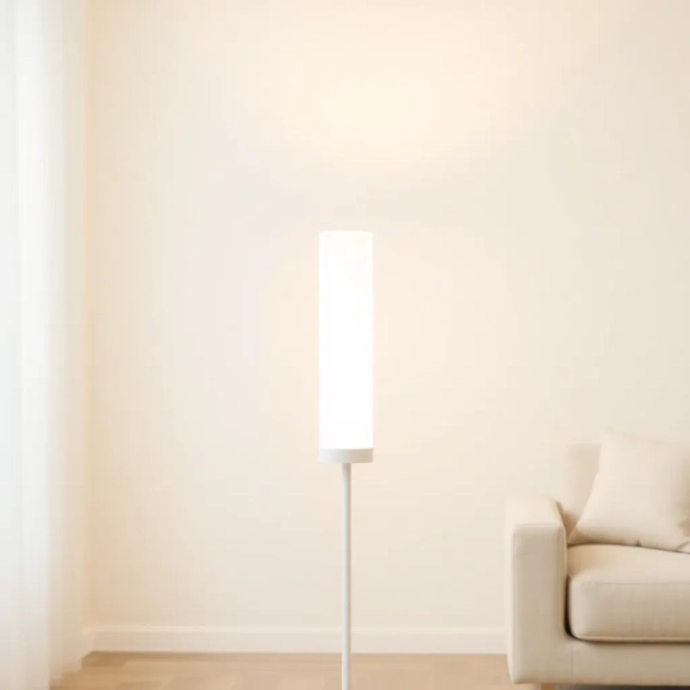 Lampa podłogowa biała nowoczesna