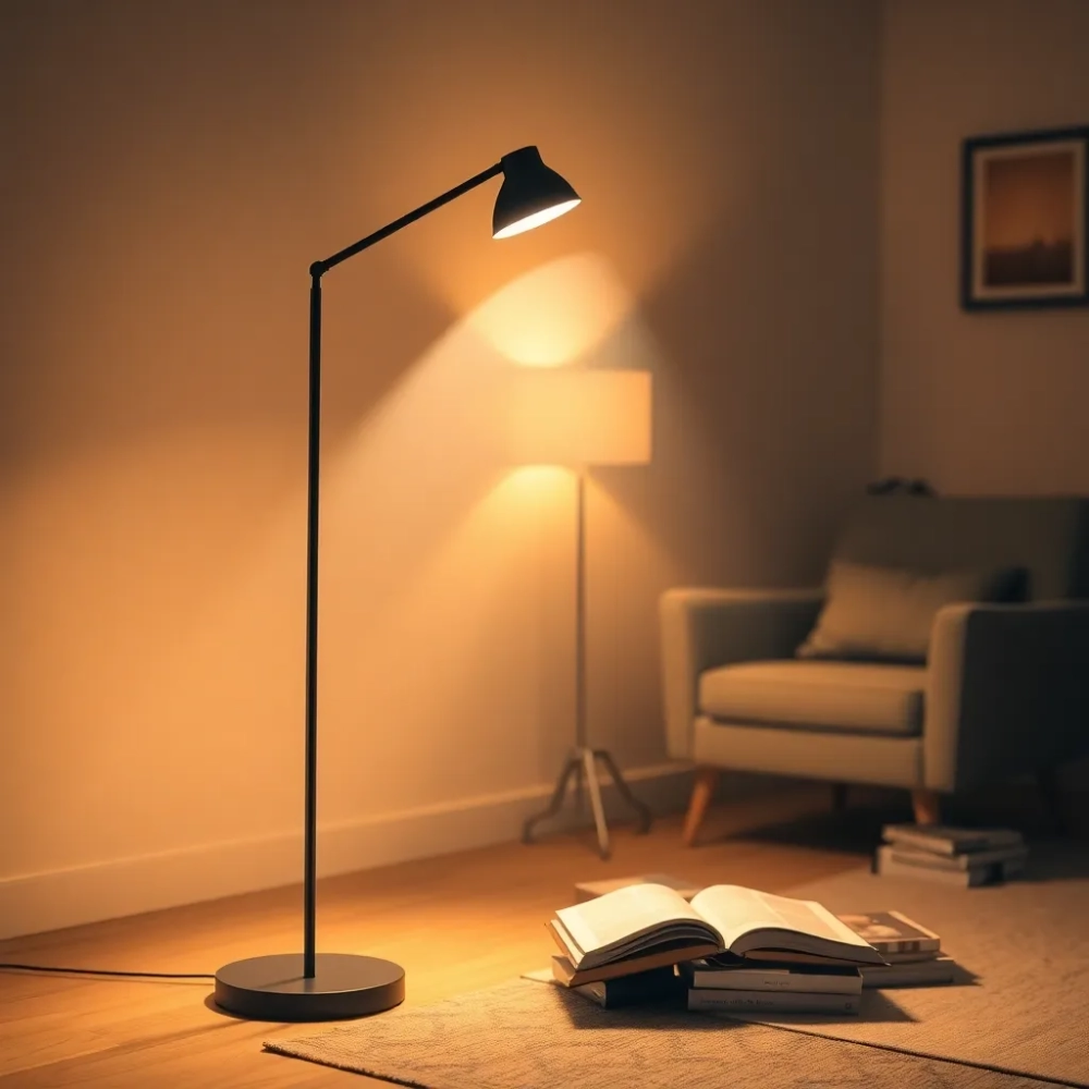 Lampa podłogowa do czytania