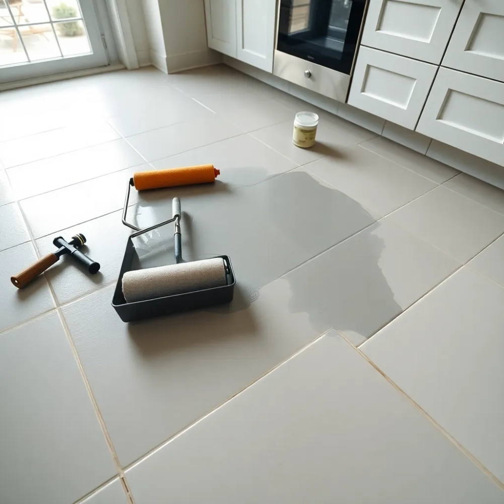 Malowanie płytek podłogowych w kuchni