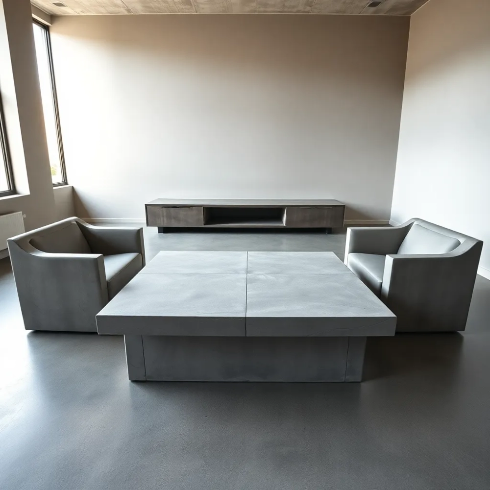 Meble betonowe do salonu