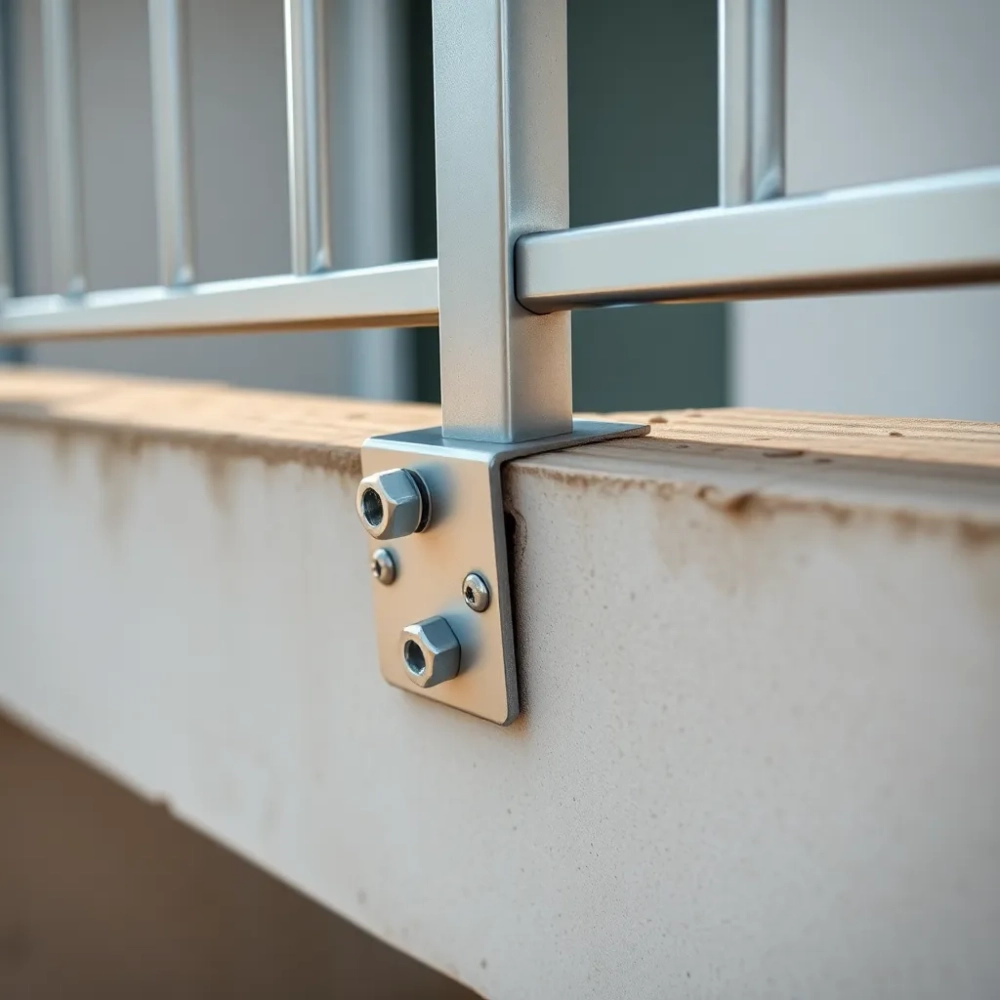 Mocowanie balustrady balkonowej do ściany